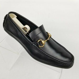 Gucci Womens Horse Bit Driving Loafers Black 9.5